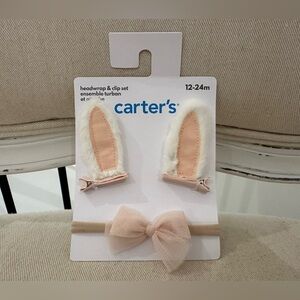 🐰 Baby 12~24 Mth Bunny Hair Clips & Bow Accessories NWT